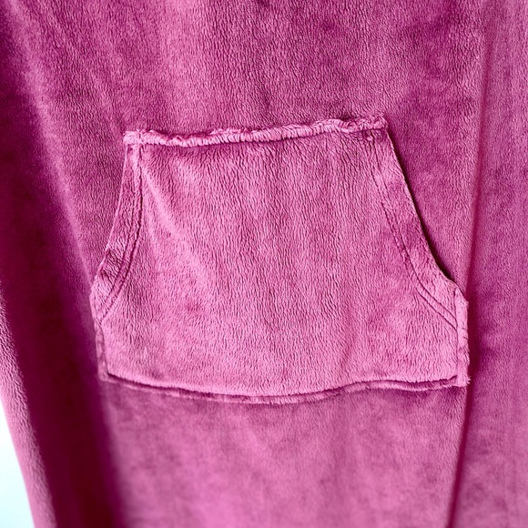 Purple Fleece Hooded Lounge Dress - Picture 4 of 8